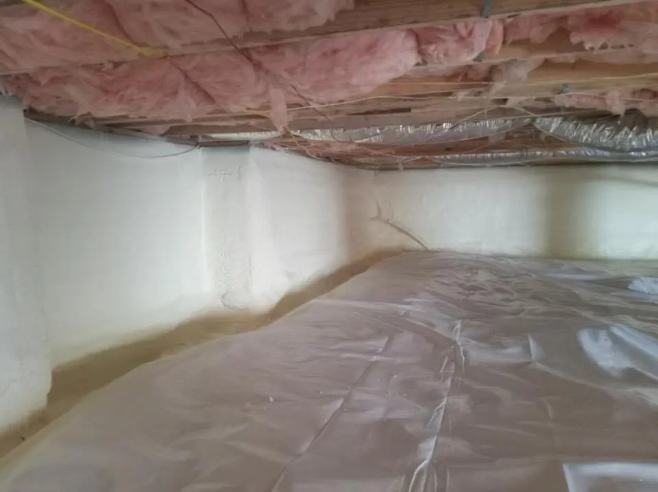 Crawl space encapsulation with closed-cell spray foam for Spray Foam Roofing in Moline